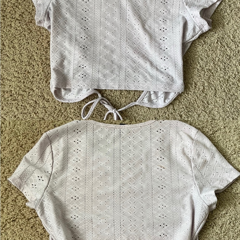 White Eyelet Women's Top